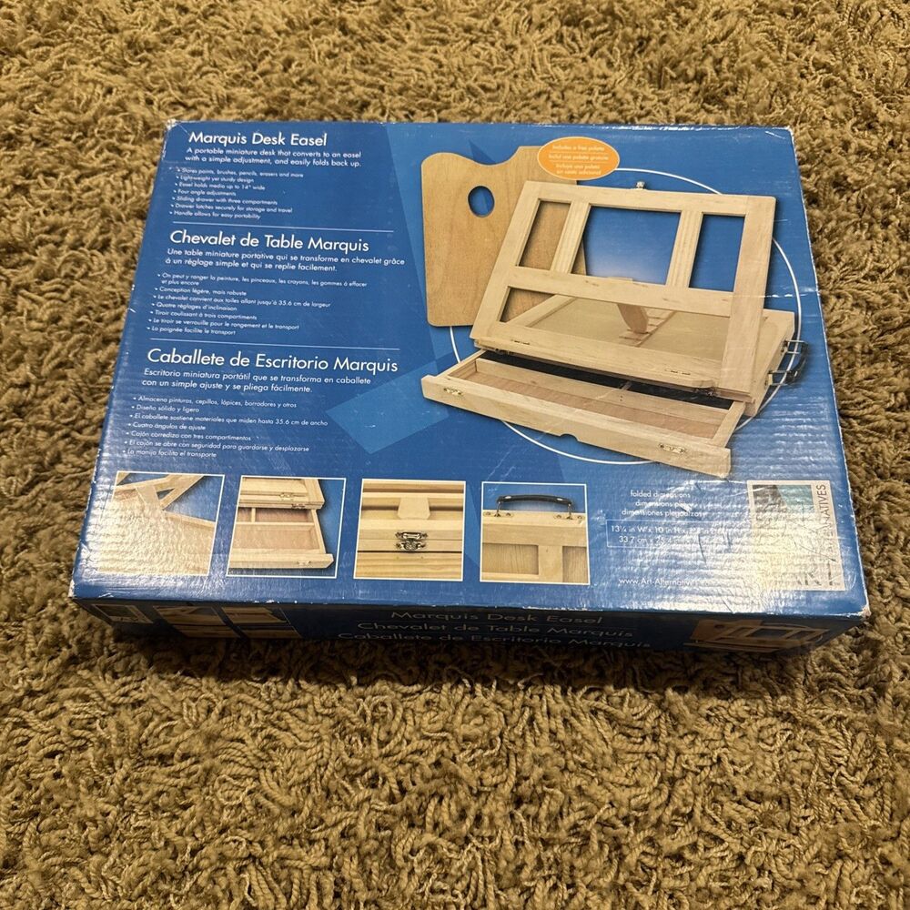 Art Alternatives Marquis Folding Wooden Artist Painting DESK EASE+ Palette NEW